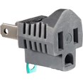 thumbnail image 3 of Maximm polarized grounding adapter (4-pack) grey, 2 prong grounding converter for wall outlets plugs, turn 2-prong outlets to 3-prong outlets, easy to install, indoor only, etl listed, 3 of 3
