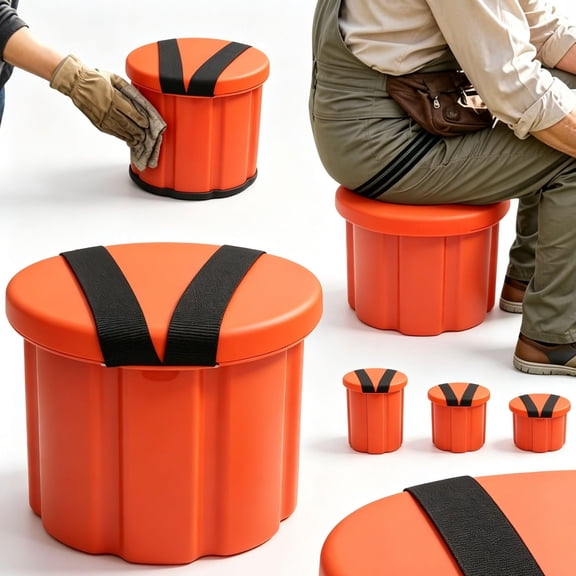 Wearable Garden Stool, Plastic Gardening Seat for Seniors Chair | Portable Bench & Small Bucket Stools, Support with Rubber Pads for Outdoor Weeding, Fishing, Camping & Farmers Work