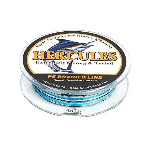 HERCULES Super Strong 500M 547 Yards Braided Fishing Line 10 LB Test for  Saltwater Freshwater PE Braid Fish Lines 4 Strands - Blue Camo, 10LB  (4.5KG), 0.12MM 