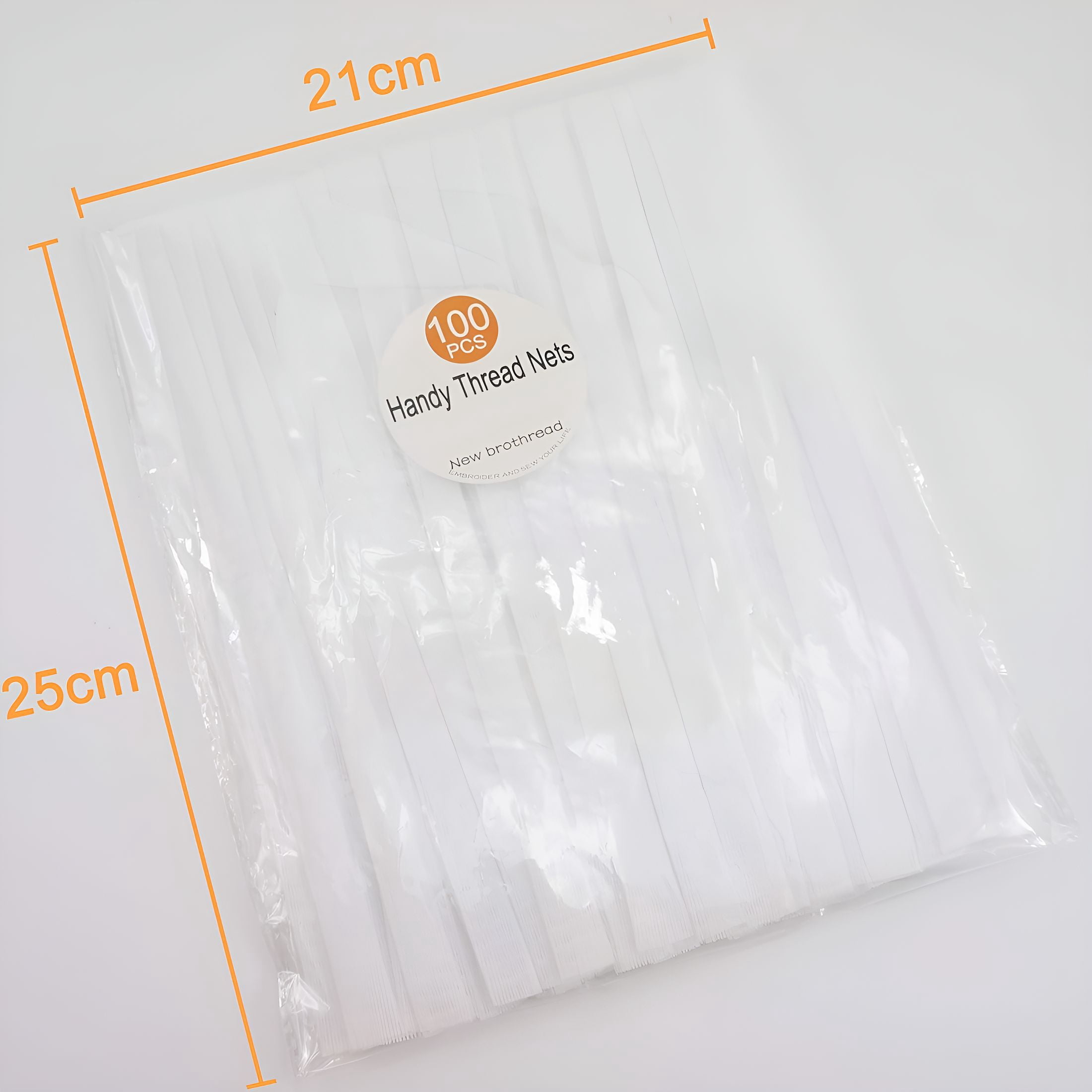 TUWAFE 100Pcs Thread Net Spool Saver for Different Sizes of Embroidery Sewing Quilting and Serger Thread Spools/Cones-9.8"(25Cm) Long Each Piece