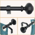 Adjustable Black Curtain Rod 48
