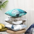 thumbnail image 5 of Blue and Grey Throw Pillow Covers 20x20 Teal, 2 Pack Square Decorative Pillow Cases Cushion for Farmhouse Home Decor, 5 of 6
