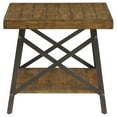 thumbnail image 2 of Wallace & Bay Table d'Appoint Carrée en Bois avec Étagère de Rangement, 2 of 6