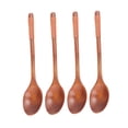 thumbnail image 4 of GOOHOCHY 4Set Wood Serving Spoons for Cooking and Stirring Long Handle Eco Friendly Kitchen Utensils Home Use Brown, 4 of 8