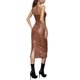 thumbnail image 4 of Vestido de tubo de cuero de imitación de las mujeres, sin mangas sin tirantes de color sólido Bodycon vestido largo Nituyy Vestido de tubo de piel sintética para mujer, 4 of 5