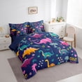 thumbnail image 2 of Erosebridal Colorful Dinosaur 7-Piece Twin Bedding Sets,Cartoon Dino Bedding Comforter Set For Boys Kids Reversible, 2 of 7