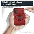 thumbnail image 4 of SaniMore Case for Samsung Galaxy S23 FE, Slidng Camera Window with Kickstand Holder, Magnetic Car Mount, Function Slim Fit Protection Shockproof Anti-fall Magnetic Cover for Galaxy S23 FE, Red, 4 of 6
