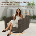 thumbnail image 5 of INTER HUT Coastal Haven Outdoor Wicker Swivel Glider Chair Outdoor Rocking Chair with Water-Resistant Cushions and Deep Seating, 5 of 9