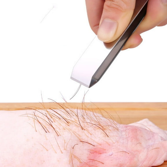 WEUVEB 4-Piece Stainless Steel Tweezers Set with Ergonomic Grip for Precision Tasks and Fish Bone Removal