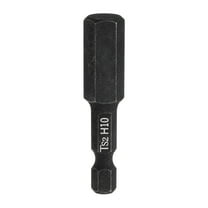 Uxcell Hex Head Wrench Drill Bit 10mm(H10) Metric 1/4" Hex Shank 2"(50mm) Length S2 Steel Magnetic Impact Drivers Screwdriver Bit Hexagon Electric Drill Bits