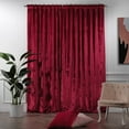 thumbnail image 3 of 3S Brother's Ruby Extra Long Shiny Velvet Curtains Luxury Colors Light Blocking Hang Back Tab & Rod Pocket 1 Panel Curtain 5-30 Ft Home Décor Custom Made Drapes -Made in Turkey(52"W X 180"L), 3 of 6