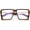 Tortoise Gold / Clear, variant on Oversize Modern Chunky Square Eyeglasses Flat Clear Lens 60mm (Black Gold / Clear)