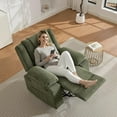 thumbnail image 2 of Ataucjin Oversized Recliner Glider Recliner Chair,360° Swivel Rock Recliner Chairs Single Sofa with Vibration Massage and Heating for Living Room/Bedroom, 2 of 8