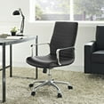 thumbnail image 2 of Modway Regent Tufted Button Swivel Upholstered Fabric Office Chair in Azure, 2 of 5