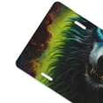 thumbnail image 2 of Zufioo Fluorescent Wolf Print Car Aluminum Front License Plate, 12x6 Inch Decorative Personalized Car License Plate Car Accessories, 2 of 8