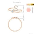 thumbnail image 4 of ANGARA Natural Capital "S" Diamond Initial Ring with Bezel-Set Aquamarine in 14K Rose Gold for Women (Size-2.5mm) | March Birthstone, Anniversary, Jewelry Gift for Women | Natural Aquamarine Ring, 4 of 9