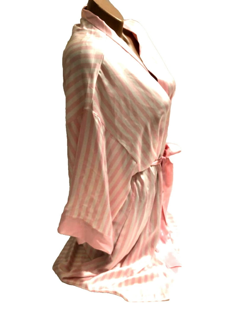 Victoria's Secret The Tour '23 Iconic Pink Stripe Satin Robe M/L NWT -  Walmart.com