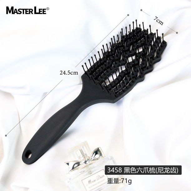Cepillo desenredante para el cabello, peine para cabello enredado, peines de masaje ahuecados, cepillos para cabello rizado, peine de barbero, herramientas de peluquería para salón