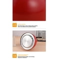 thumbnail image 4 of Wosthever Tetera roja de 2,5 litros con silbato en la base, asa aislante, acero resistente para calentar - para cocinas Cocina y Comedor, 4 of 6