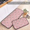 thumbnail image 5 of 2-Piece Kitchen Mat Set Non Slip Washable Floor Mats Decorative Rugs for Kitchen Sink Laundry Ice Cream Pattern with Striped, 5 of 7
