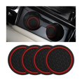 thumbnail image 1 of Posavasos Mandark para coche, 4 unidades, antideslizantes, PVC, negro/rojo, 1 of 6