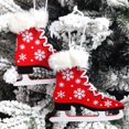 thumbnail image 2 of Colgante de zapatos de Navidad para fiesta, adornos de madera para árbol de vacaciones, adorno de patinaje sobre hielo, 2 piezas, 2 of 4