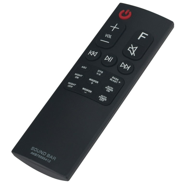 New AKB75595412 Replace Remote Control for LG Soundbar SK5 Sound