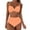 Orange, variant on Cathalem 2 Piece High Waisted Bikini Set for Women 2025 Spaghetti Straps Swim Top with Reversible Bottom Bathing Suit (Navy,S)