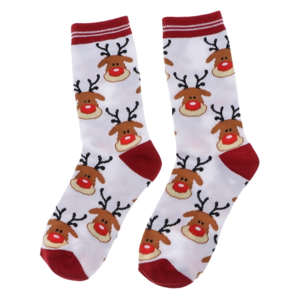 Calcetines de invierno cálidos informales con estampado de estilo navideño Multicolor Sunnimix Calcetines de Navidad de algodón