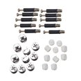 thumbnail image 1 of 24 Sets Furniture Bolts Furniture Hardware Bolts Cam Lock Nuts Screws Kit Cam Fitting Bolt Dowels Camlock Connectors, 1 of 3