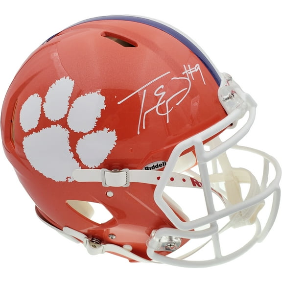 Travis Etienne Autographed Clemson Tigers Orange Full Size Authentic Speed Helmet Beckett BAS 193992