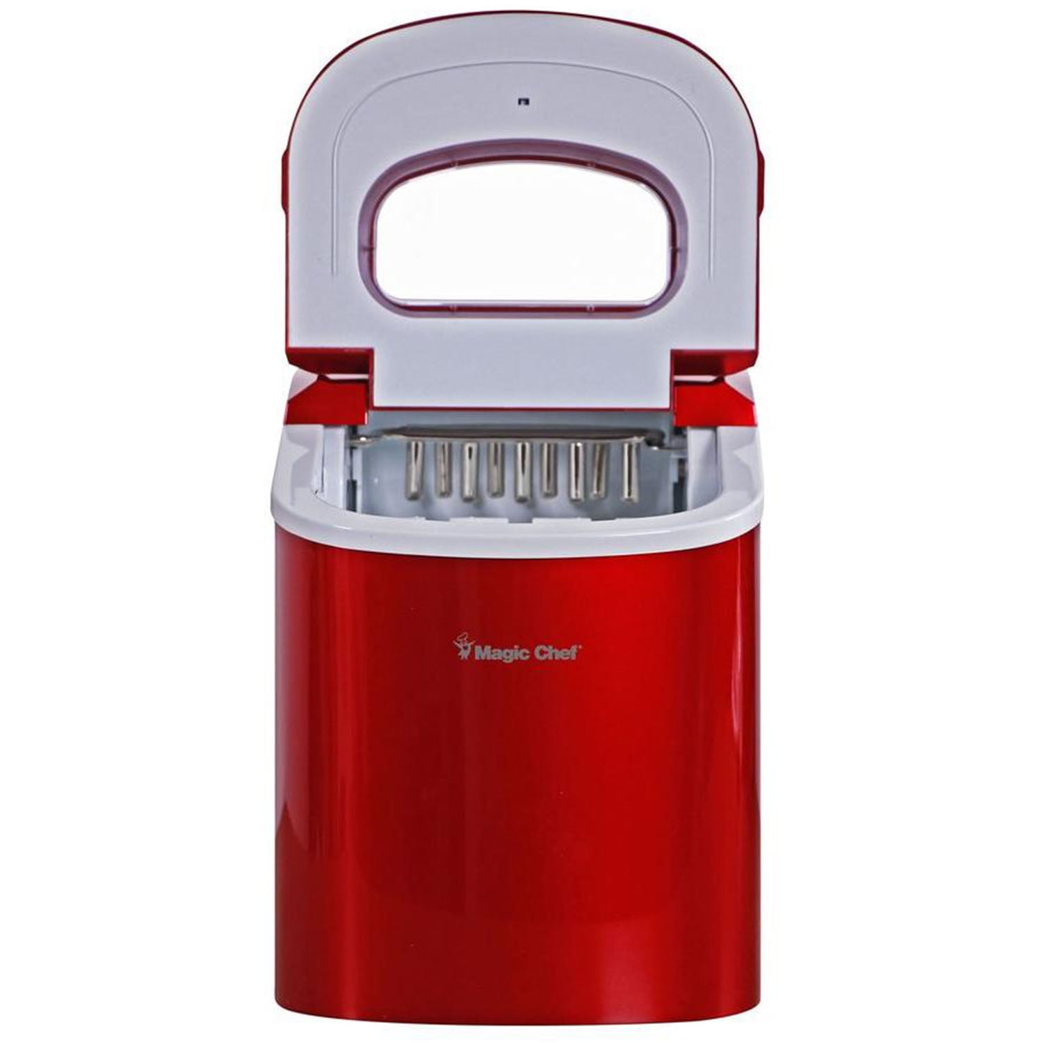 Magic Chef Brand Model MCIM22R 27 lb. Capacity Portable Ice Maker (Red  Color) Bullet Ice Cubes