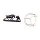 thumbnail image 5 of Estatua de escritorio,Figura decorativa de pelea de toros y osos,Estante de almacenamiento de pared,Estantería colgante de pared de metal de 3 niveles para decoración de dormitorio,Estante de, 5 of 8