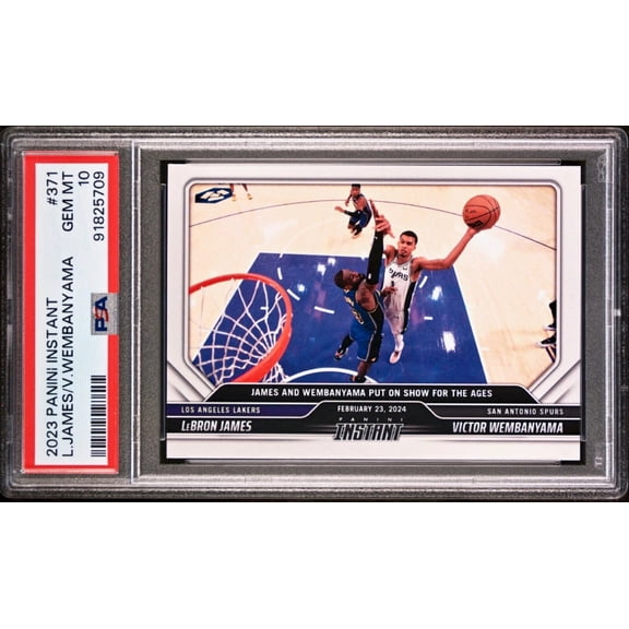 Lebron James / Victor Wembanyama 2023-24 Panini #371 NBA Card 1 of 5496 PSA 10