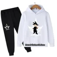 thumbnail image 3 of Conjunto de sudadera y pantalones con capucha para niños, 2 piezas, ropa de abrigo de Anime Goku, regalo para niños, 3 of 5