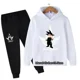 thumbnail image 3 of Conjunto de sudadera y pantalones con capucha para niños, 2 piezas, ropa de abrigo de Anime Goku, regalo para niños, 3 of 5
