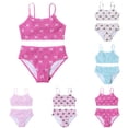 thumbnail image 2 of Zecgelong Girls Floral Print Swimwear Two Piece Cute Ruffle Bikini For Beach Pool Summer Swim Blue Size 10-11 Years, 2 of 7