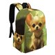 thumbnail image 2 of Chihuahua-theme Backpack, Campus style schoolbag Bookbag with Adjustable Shoulder Straps And Large Zip Compartment, Unisex Travel Bags.42x30x15cm, 2 of 6
