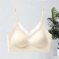 thumbnail image 5 of Zpanxa Wireless Bras for Women Seamless Push-up Lace Trim Adjustable Straps Everyday Bra Beige 38BC, 5 of 5