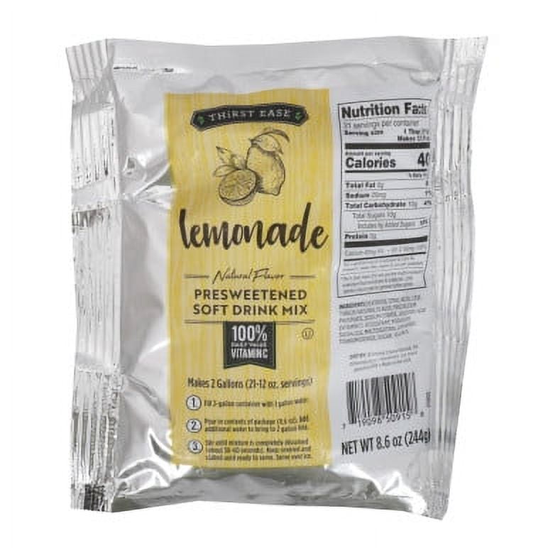Thirst Ease Lemonade Drink Mix, 8.6 Ounce -- 12 per case.