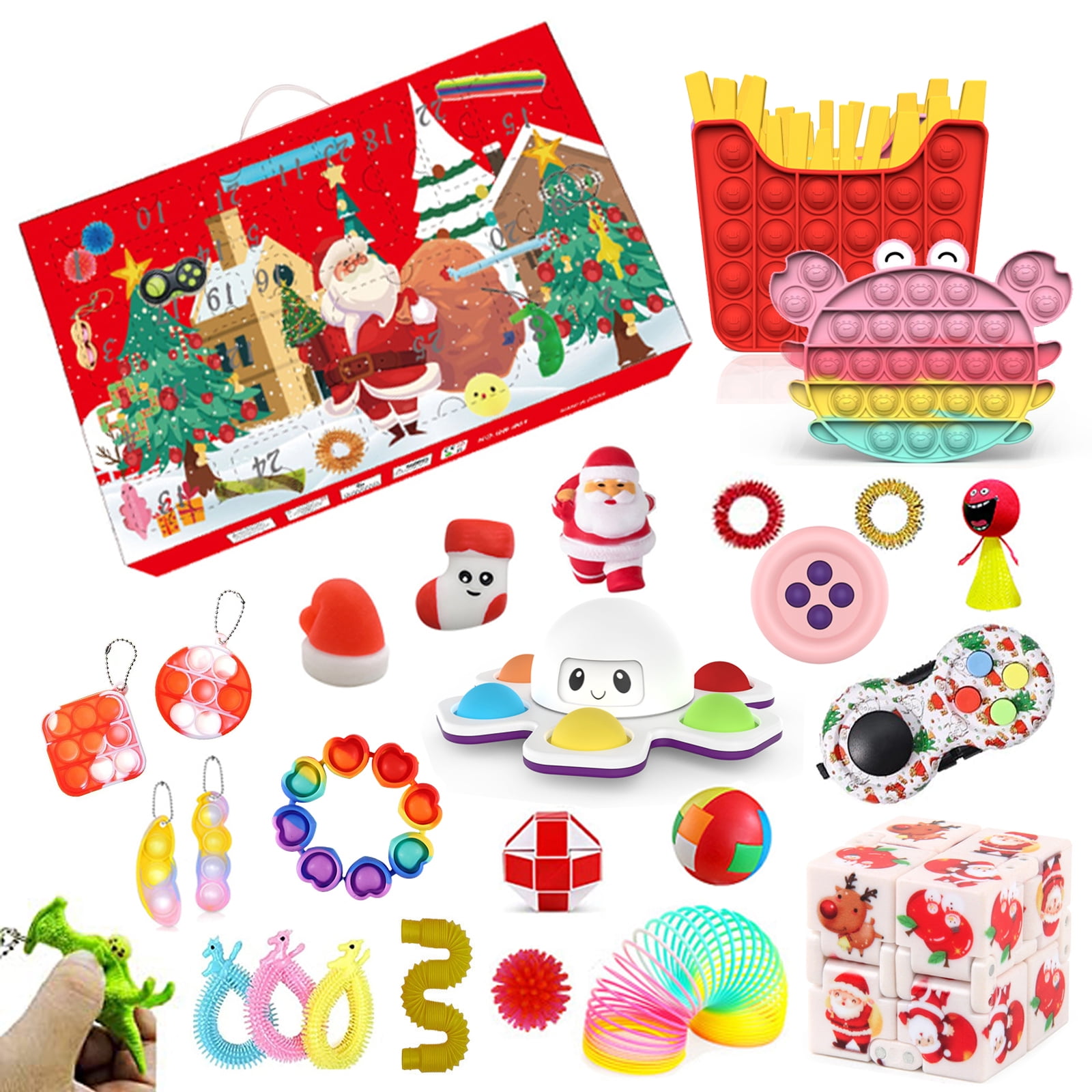 Advent calendars fidget toys pack for kids 24days christmas advent 
