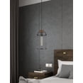 thumbnail image 2 of Cal Lighting Aberdeen 1-Light Metal & Wood Pendant Light in Bronze/ Brown, 2 of 3