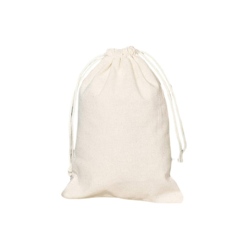 Linen Packaging Bag with Adjustable Drawstring Mouth Reusable Storage For Christmas Wedding Party