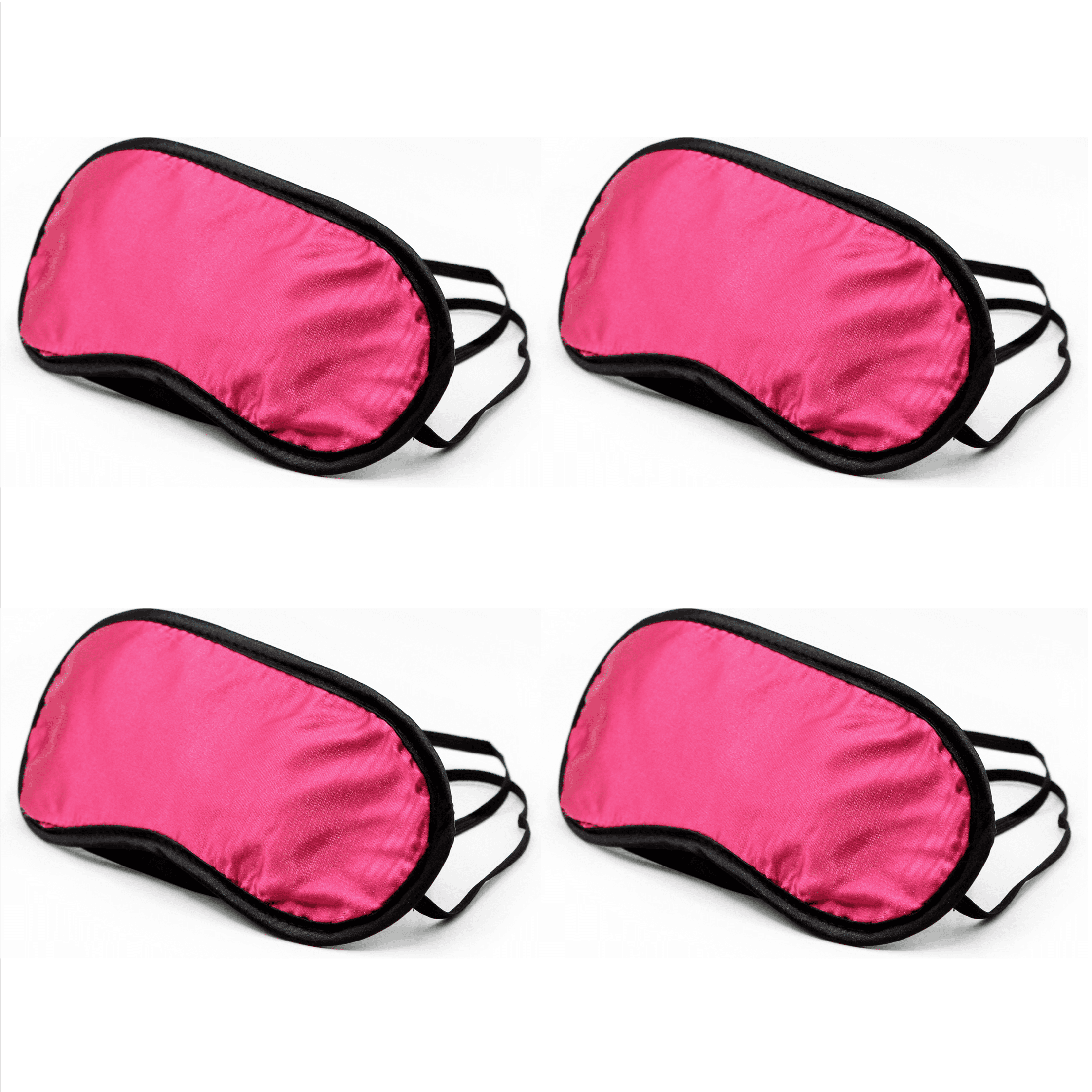 Dream Essentials Snooz Silky Soft Satin Sleep Mask Value Pack 4 Eye Masks Pink 4 Pack 