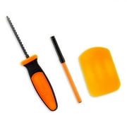 Light Up Orange Stitch Face Pumpkin Carving Kit