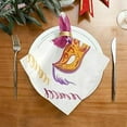 thumbnail image 2 of Coolnut Mardi Gras Cloth Napkins Set of 4, Oversized Washable Reusable Polyester Dinner Table Napkins for Family, Restaurant, Party Decor, 20 x 20 Inch, 2 of 7