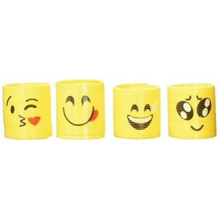 (24) assorted 35mm emoji coil springs (slinkies) ~ fun party favors ~ easter goody bag ~ party gifts ~ teacher classroom ~ stocking stuffer ~ toy by rin