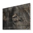 thumbnail image 2 of Designart 'Close-Up Of Cow Eye' Farmhouse Print on Natural Pine Wood, 2 of 5