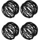 thumbnail image 4 of Juego de 4 servilleteros para cenas, decoración de mesa de comedor, servilletero hecho a mano, color negro brillar Electrónica, 4 of 5