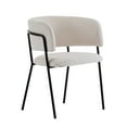 thumbnail image 2 of GDF Studio Calla Modern Upholstered Dining Chair with Metal Legs, Beige+Black, Set of 4, 2 of 8